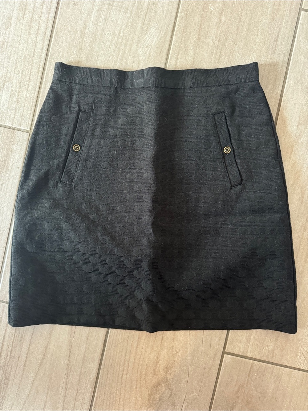 Banana Republic Black Textured Mini Skirt